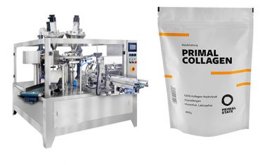 지퍼가 달린 도이백 자동분말포장기